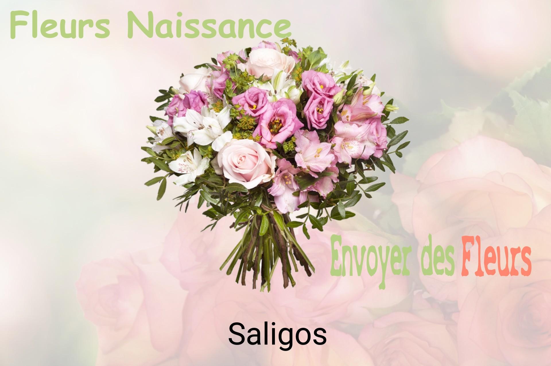 Bouquet de fleurs de naissance livré à Saligos